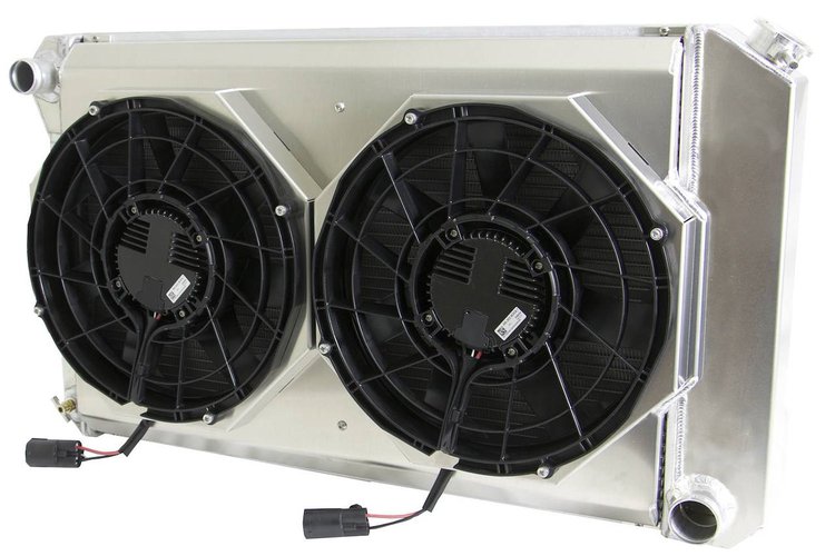 1-440-202BL High-Performance Radiator & Brushless Fan Kit, Small/Big Block V8, Manual Trans, 2.75 in. Core, W/Shroud