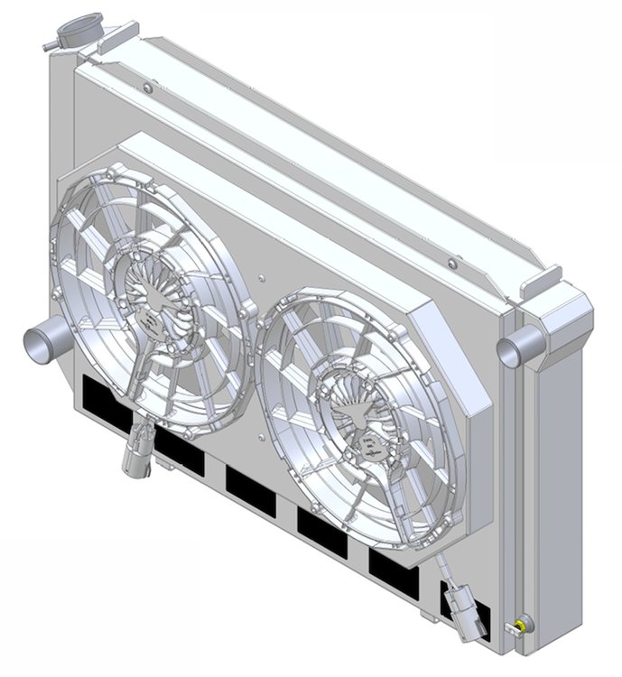 1-561-202BL High-Performance Radiator & Brushless Fan Kit, 1980-1984 Ford Bronco/F-Series, Manual Trans, 2.75 in. Core(s)