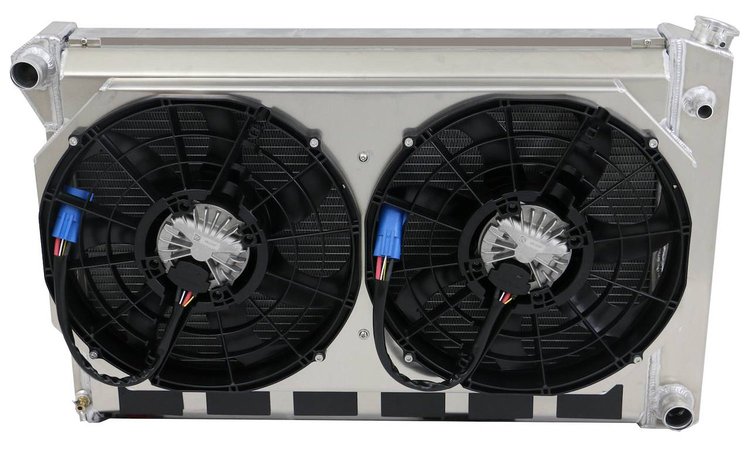 1-716-112BL High-Performance Radiator/Brushless Fan Kit, 1973-1993 Chevy Trucks, Auto Trans, 2.25 in. Core, W/Shroud