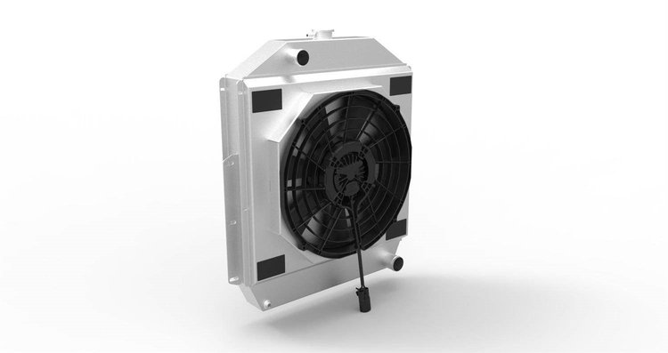 1-98501-208BL300 High-Performance Radiator/Brushless Fan Kit, 1942-1952 Ford Trucks w/Chevy V8, Chevy V8, Manual Trans