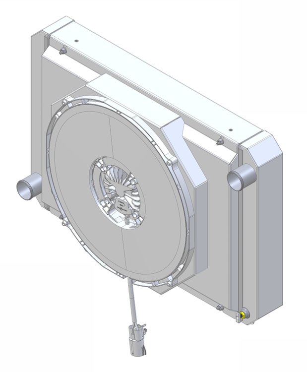 1-1652-208BL300 High-Performance Radiator & Brushless Fan Kit, 1964-1965 Ford Thunderbird, Manual Trans, 2.75 in. Core