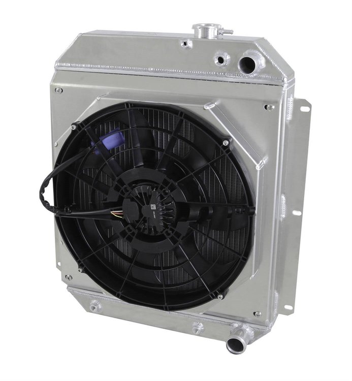 1-80080-218LSBL300 High-Performance GM LS Swap Radiator/Brushless Fan Kit, 1947-54 Chevy Trucks Custom, Auto Trans