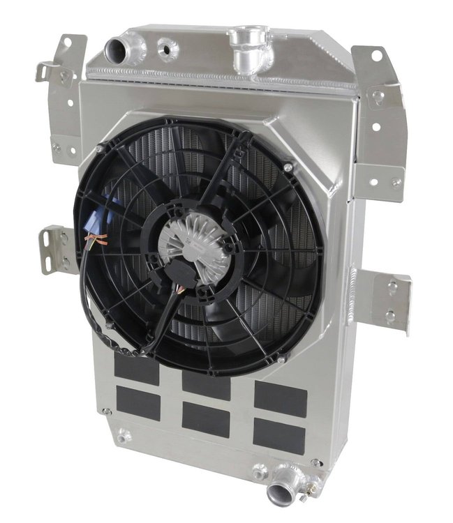1-80518-218BL300 High-Performance Radiator & Brushless Fan Kit, 1934-1936 Chevy Trucks, Auto Trans, 2.75 in. Core, W/Shroud
