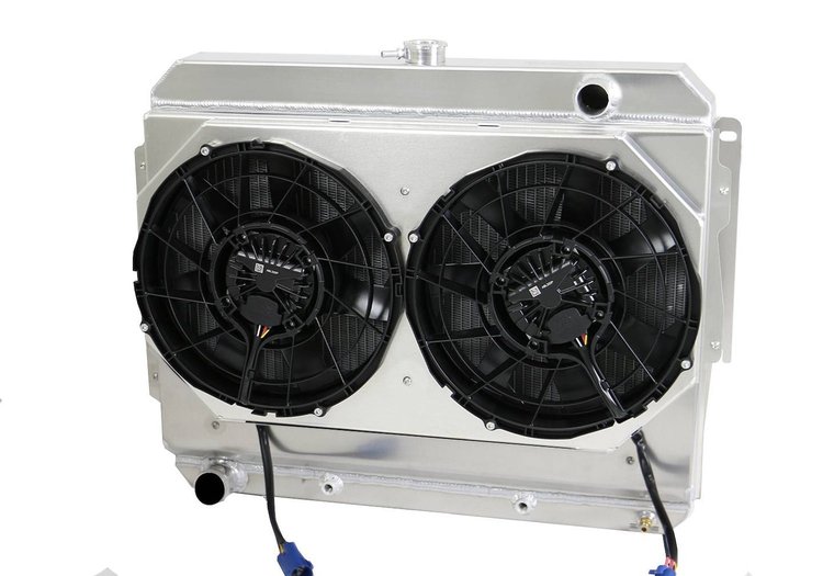 1-1640-212BL300 High-Performance Radiator & Brushless Fan Kit, 1966-1969 Mopar Big Block Applications (26 in. Core), W/Shroud