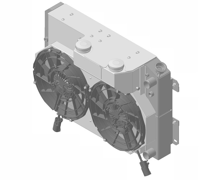 1-370-212LTBLACINXX300 Supercharged GM LT Swap Cooling System, 1967-1969 GM F-Body, Auto Trans