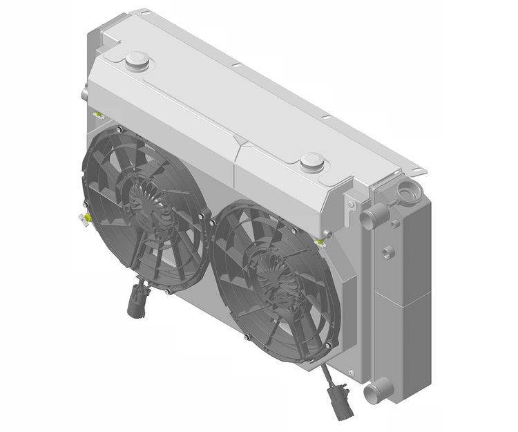 1-361-212LTBLACINXX300 Supercharged GM LT Swap Cooling System, Various GM Applications (28.25 in. Core), Auto Trans