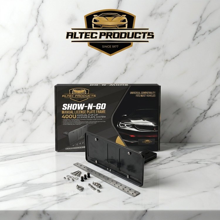 400U SHOW-N-GO MANUAL LICENSE PLATE FRAME UNIVERSAL