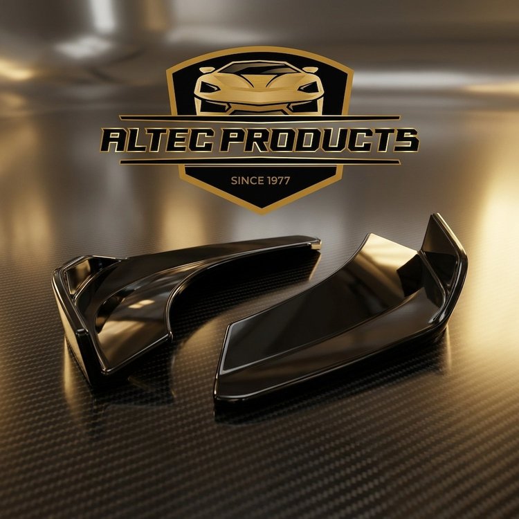 5190-160 2020-2026 CORVETTE C8 STINGRAY Rear CORNER DIFFUSERS, Carbon Flash Metallic