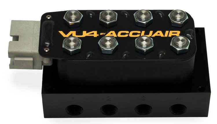VU4 4-Corner Solenoid Valve Unit, 1/4 in. NPT Ports, Plug-and-Play