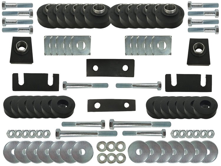 BM1024KIT Body Mount Bushing and Hardware Kit for 1955-1957 Chevy Bel Air, 150, 210