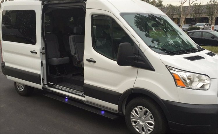 76259-01A PowerStep Automatic Running Boards, Fits 2014-2019 Ford Transit (Driver, Passenger Side), Gas Only