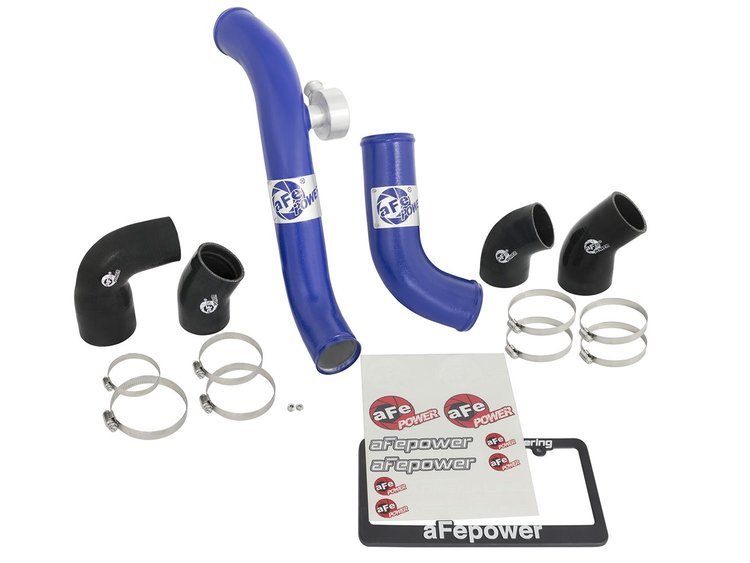 46-20254-L BladeRunner Aluminum Hot and Cold Charge Pipe Kit Blue Ford Mustang 15-23 L4-2.3L (t)
