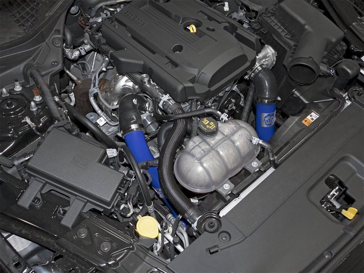 46-20258-L BladeRunner 2-1/2 IN Aluminum Hot Charge Pipe Blue Ford Mustang 15-23 L4-2.3L (t)