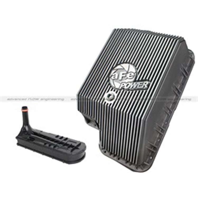 Trans Pan Cover Ford Dsl Trucks 03-10 V8-6.0/6.4L Raw Mach d Fins