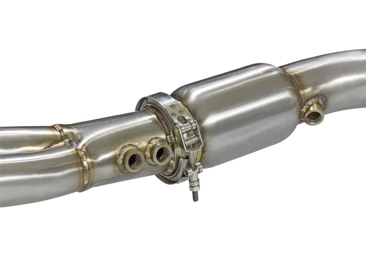48-34127-YC Twisted Steel Tri-Y Long Tube Header & X-Pipe 304 Stainless Steel w/ Cat Chevrolet Camaro SS 16-21 V8-6.2L (sc)