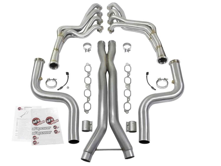 48-34127-YN Twisted Steel Tri-Y Long Tube Header & X-Pipe 304 Stainless Steel Chevrolet Camaro SS 16-21 V8-6.2L (sc)