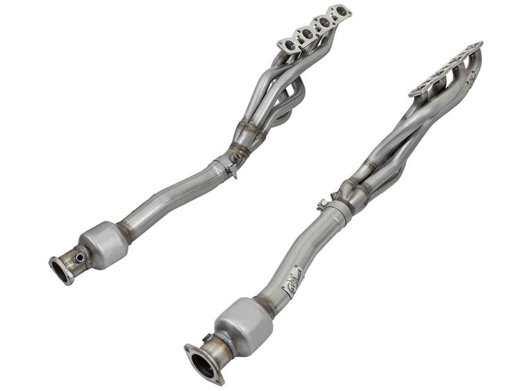 48-36106-YC Twisted Steel Long Tube Header & Mid Pipe 304 Stainless Steel w/ Cat Nissan Patrol (Y62) 10-19 V8-5.6L (400 hp) VK56