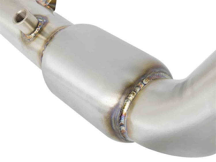 48-36312-1 Twisted Steel Down Pipe 3 IN 304 Stainless Steel w/ Cat BMW M3/M4 (F80/82/83) 15-20 L6-3.0L (tt) S55