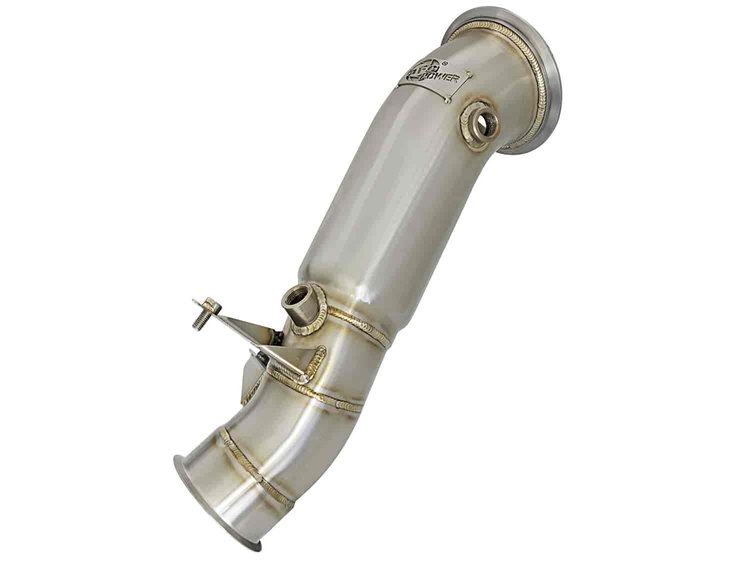 48-36315-HN Twisted Steel Down Pipe 3-1/2 to 3 IN 304 Stainless Steel BMW M2 (F87) 16-18 L6-3.0L (t) N55