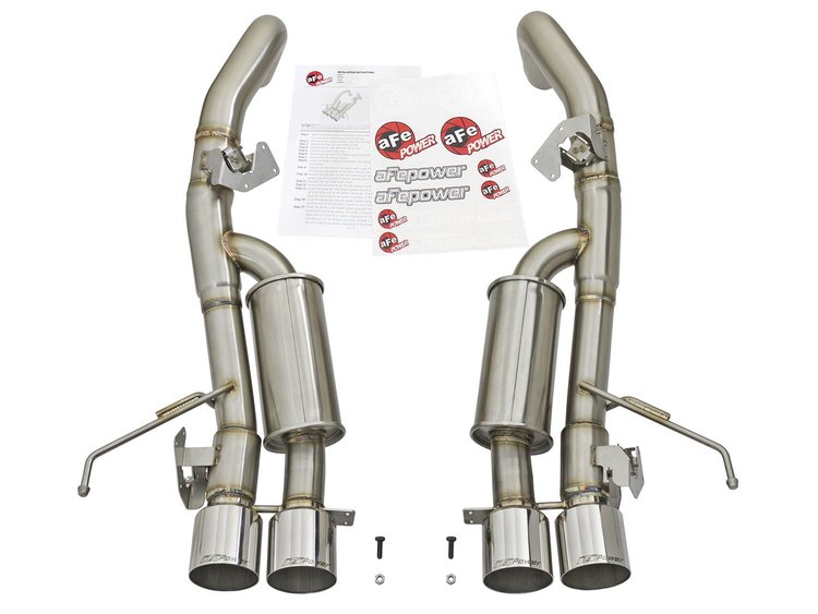 49-34056-P MACH Force-Xp 304 Stainless Steel Axle-Back Exhaust System w/Polished Tips Chevrolet Corvette (C7) 14-19 V8-6.2L LT1