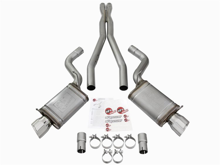 49-34063-P MACH Force-Xp 3 IN 304 Stainless Steel Cat-Back Exhaust System w/Polished Tip Cadillac CTS-V 09-15 V8-6.2L (sc)