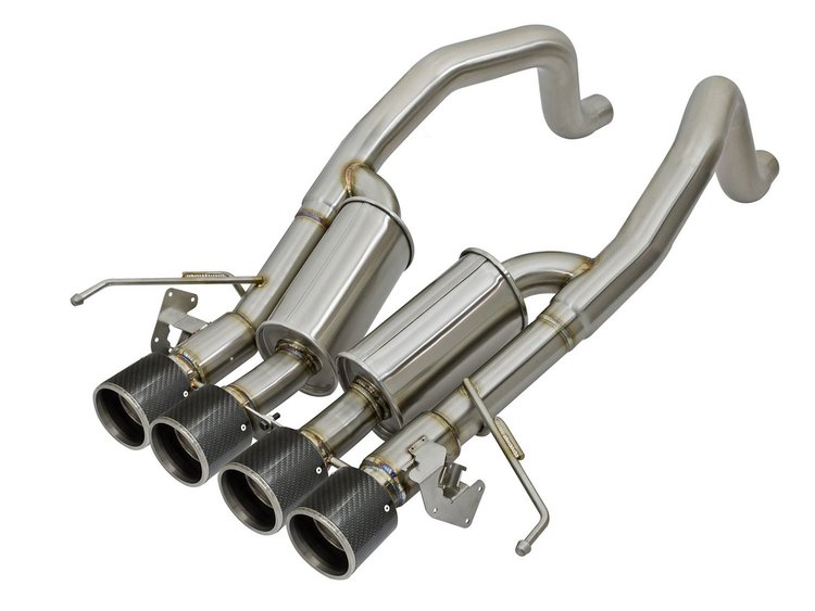 49-34082-C MACH Force-Xp 304 Stainless Steel Axle-Back Exhaust System w/ Carbon Fiber Tips Chevrolet Corvette Z06 (C7) 15-19 V8-