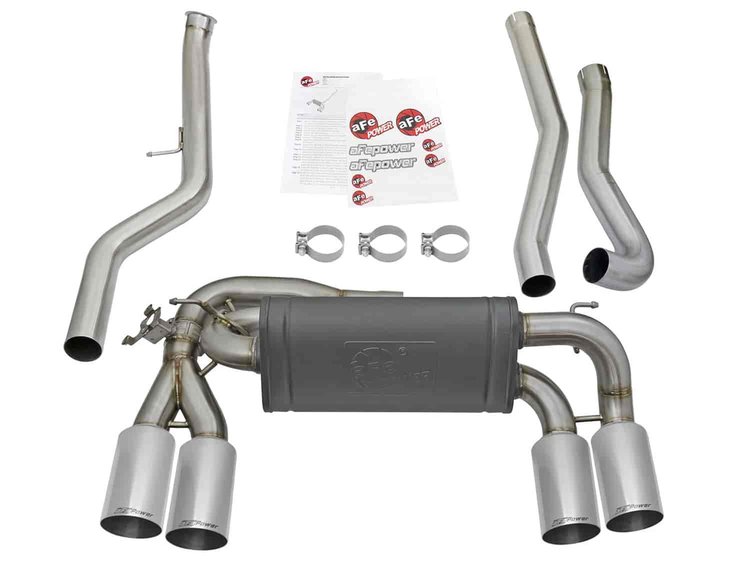 49-36330-P MACH Force-Xp Cat-Back Exhaust 3 to 2-1/2 IN 304 S/S w/ Polished Tips BMW M2 (F87) 16-18 L6-3.0L (t) N55