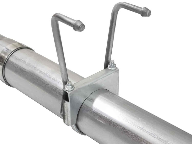 49-42054-B Large Bore-HD 4 IN 409 Stainless Steel Turbo-Back Exhaust System w/ Black Tip