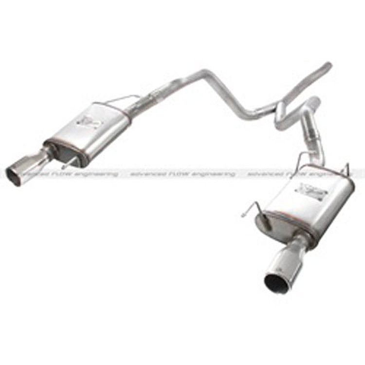 MACHForce XP Cat-Back SS-409 Exhaust System; 2.5 in. Dia.; Incl. Clamps/Mufflers/Sectional Tubing/3.