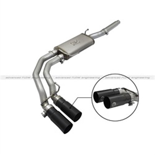 Exhaust 2.5-3 in CB Ford F-150 04-08 V8-4.6/5.4L ECSB CCSB/LB Blk-Dual Rebel