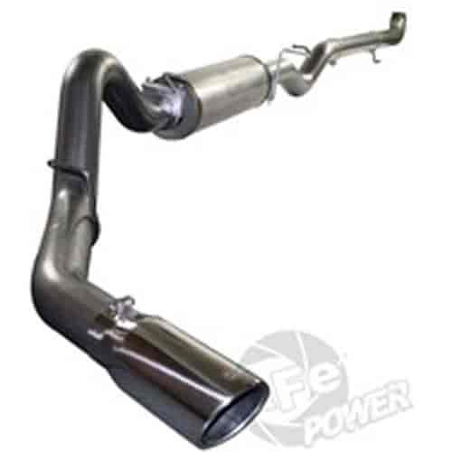 MACHForce XP Down-Pipe SS-409 Exhaust System; Incl. Clamps/Mufflers/Sectional Tubing/6 in. Polished
