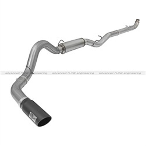 Exhaust 5in DP-Back GM Dsl Trucks 01-10 V8-6.6L Blk Tip