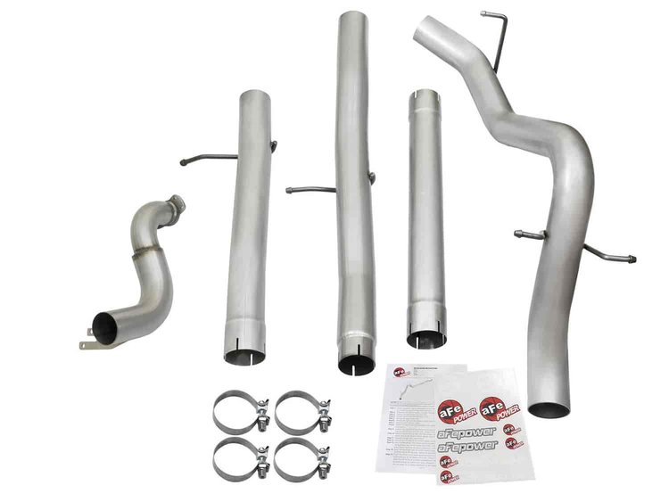 49-44075NM Large-Bore HD 3 IN 409 Stainless Steel Turbo-Back Exhaust System w/o Muffler