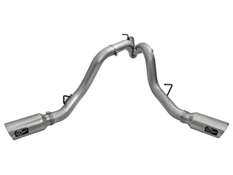 49-44080-P Large Bore-HD 4 IN 409 Stainless Steel DPF-Back Exhaust System w/Polished Tip GM Diesel Trucks 2016 V8-6.6L (td) LML
