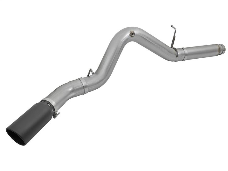 49-44081-B Large Bore-HD 5 IN 409 Stainless Steel DPF-Back Exhaust System w/Black Tip GM Diesel Trucks 2016 V8-6.6L (td) LML