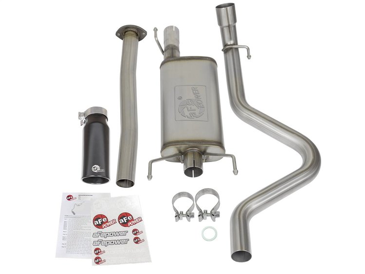 49-46031-B MACH Force-Xp 2-1/2 IN 409 Stainless Steel Cat-Back Exhaust System w/Black Tip Toyota Tacoma 05-12 L4-2.7L
