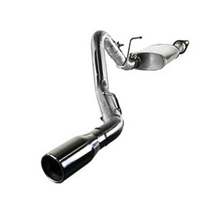 MACHForce XP Tip SS-304 Black Chrome Finish 4 in. Inlet 6 in. Outlet 15 in. Length Slashed Rolled Cut Edge 304 Stainless Steel