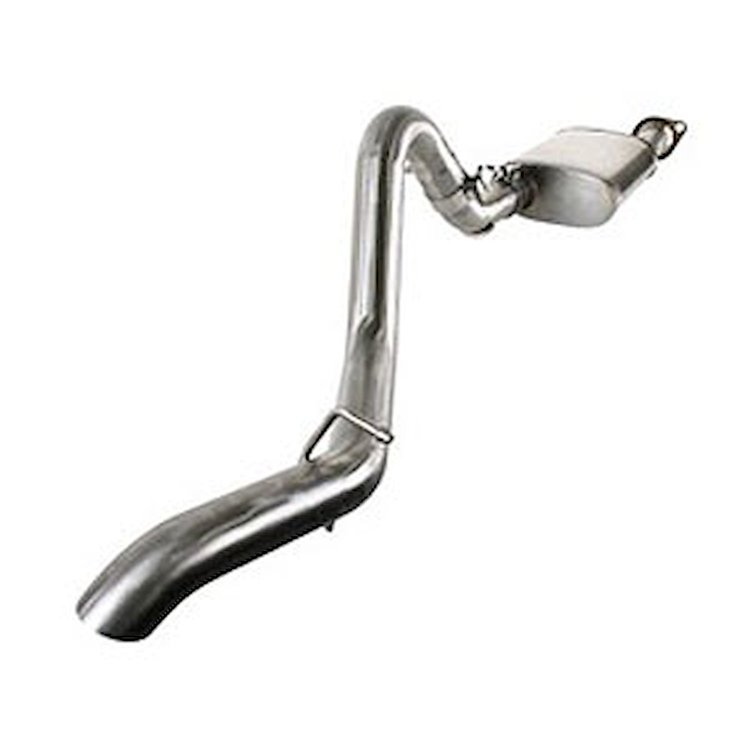 MACHForce XP Tip SS-304 Mirror Polished Finish 4 in. Inlet 5 in. Outlet 12 in. Length Slash Cut Rolled Edge 304 Stainless Steel