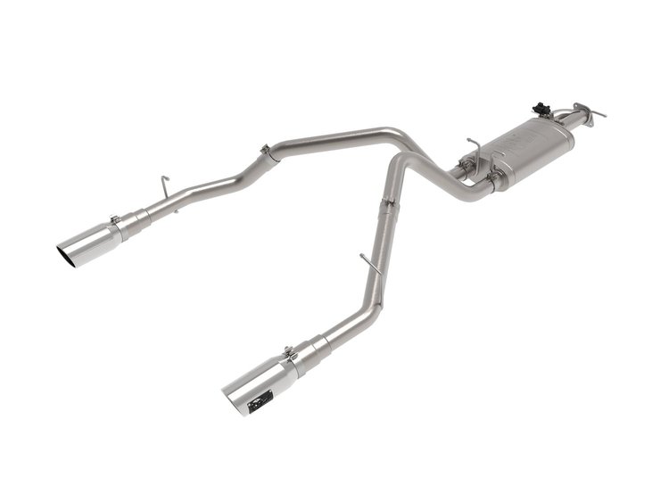 49-32081-P Gemini XV 3 IN 304 Stainless Steel Cat-Back Exhaust System w/ Cut-Out Polished RAM 1500 19-22 V8-5.7L HEMI