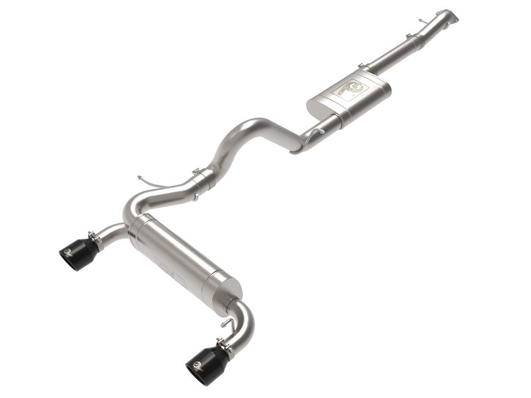 49-33138-B Vulcan Series 3 IN to 2-1/2 IN Stainless Steel Cat-Back Exhaust System Black Ford Bronco 21-25 L4-2.3L (t)/V6-2.7L