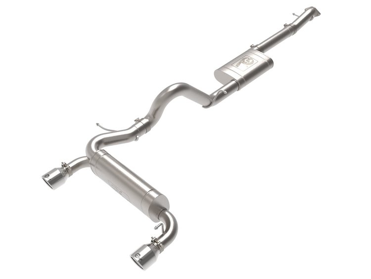 49-33138-P Vulcan Series 3 IN to 2-1/2 IN Stainless Steel Cat-Back Exhaust System Polished Ford Bronco 21-25 L4-2.3L (t)/V6-2.7L
