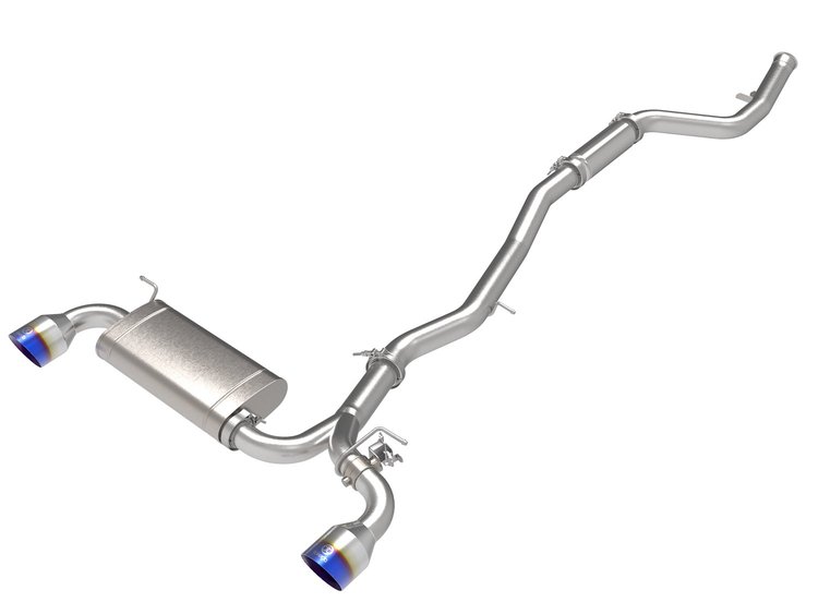 49-36050-L Takeda 3 IN to 2-1/2 IN 304 Stainless Steel Cat-Back Exhaust System w/ Blue Tip Toyota GR Supra (A90) 21-24 L4-2.0L