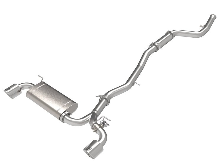 49-36050-P Takeda 3 IN to 2-1/2 IN 304 Stainless Steel Cat-Back Exhaust System w/Polish Tip Toyota GR Supra (A90) 21-24 L4-2.0L