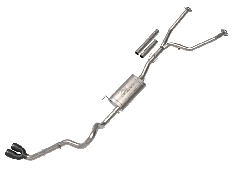 49-36061-B Vulcan Series 2-1/2 IN to 3 IN Stainless Steel Cat-Back Exhaust System Black Toyota Tundra 22-25 V6-3.4L (tt)
