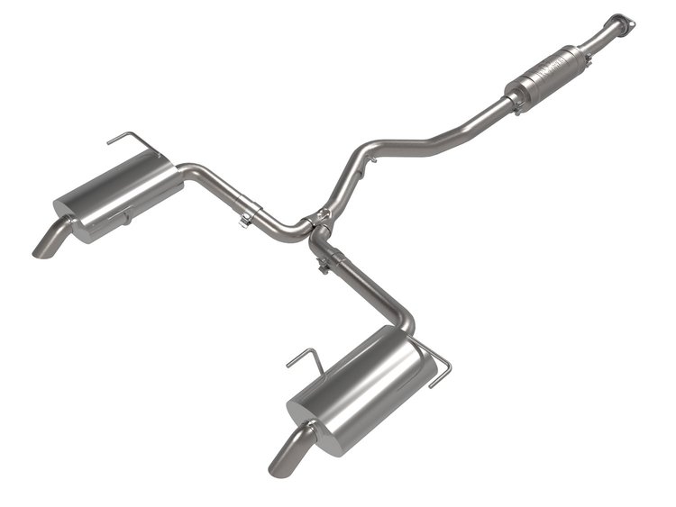 49-36805 Takeda 2-1/2 IN to 2-1/4 IN 304 Stainless Steel Cat-Back Exhaust System Subaru Outback 20-25 H4-2.4L (t)