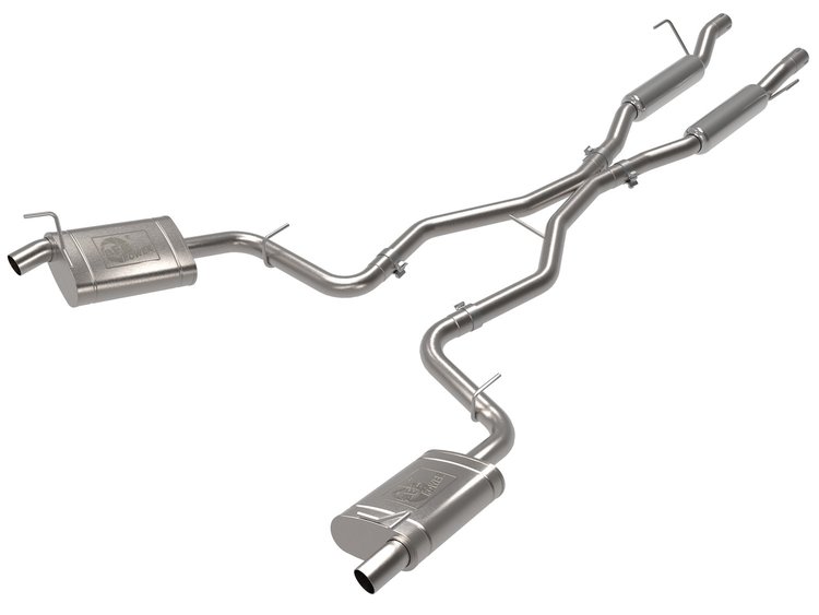 49-38100 Vulcan Series 2-1/4 IN to 2-1/2 IN Stainless Steel Cat-Back Exhaust System Jeep Grand Cherokee L 21-25 V6-3.6L/V8-5.7L