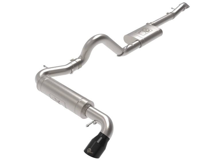 49-43136-B Apollo GT Series 3 IN 409 Stainless Steel Cat-Back Exhaust System w/ Black Tip Ford Bronco 21-25 L4-2.3L (t)/V6-2.7L