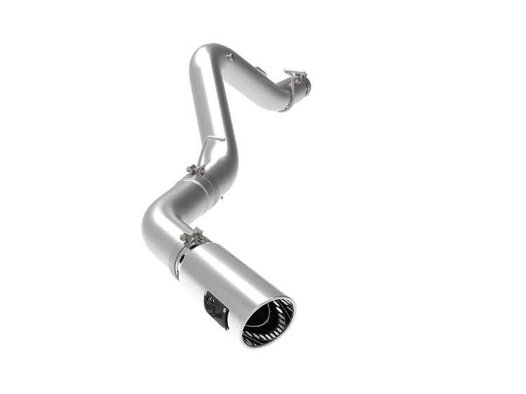 49-44125-P Large Bore-HD 5 IN 409 Stainless Steel DPF-Back Exhaust System w/Polished Tip GM Diesel Trucks 20-23 V8-6.6L (td) L5P