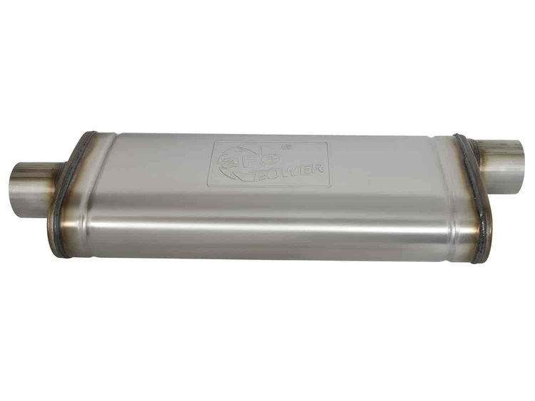 49M00017 MACH Force-Xp 409 Stainless Steel Muffler 3 IN ID Center/Offset x 9 IN W x 4 IN H x 22 IN L - Oval Body