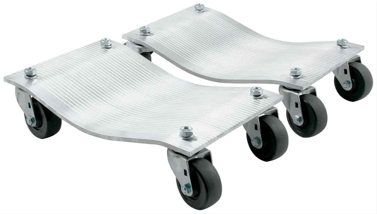 Aluminum Wheel Dollies With Standard Casters For Cars up to 4,000 lbs.